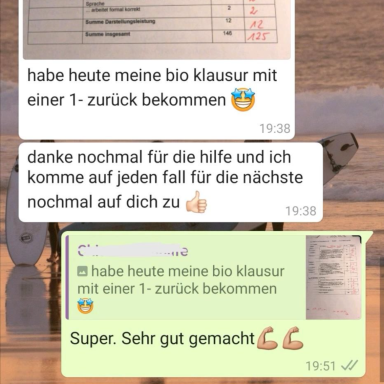 Referenz für Erdkunde-Nachhilfe Notenverbesserung