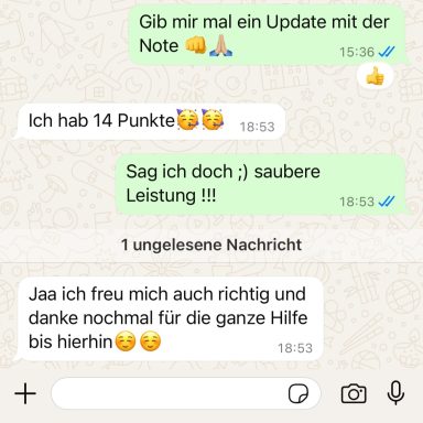 Biologie-Nachhilfe führt zu guter Note bei Schülerin von David