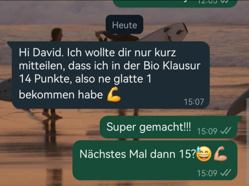 Referenz für Englisch-Nachhilfe Notenverbesserung